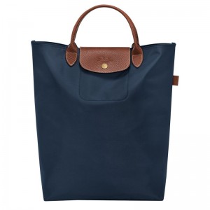 Navy - Canvas Longchamp Le Pliage Original M Tote Men Handbag | AU8900IL