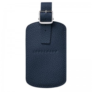 Navy - Leather Longchamp Le FoulonnÉ Luggage tag Women Accessories | AU8183LI