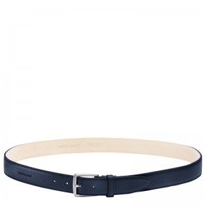 Navy - Leather Longchamp Le FoulonnÉ Men Belts | AU9296DF