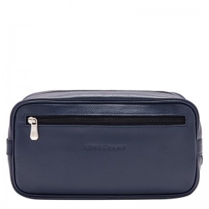 Navy - Leather Longchamp Le FoulonnÉ Women Toiletry Bags | AU8201HA