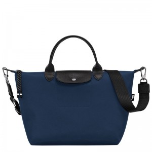 Navy - Recycled canvas Longchamp Le Pliage Energy L Women Handbag | AU7174EB