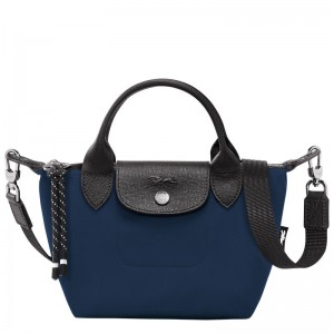 Navy - Recycled canvas Longchamp Le Pliage Energy XS Women Handbag | AU7184IL