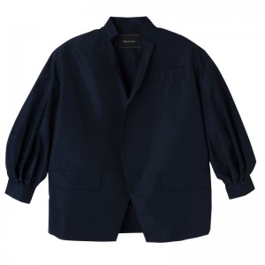 Navy - Technical taffeta Longchamp Kimono Women Jackets | AU8536IL