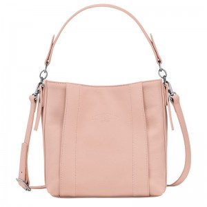 Nude - Leather Longchamp 3D S Women Crossbody Bags | AU7410MQ