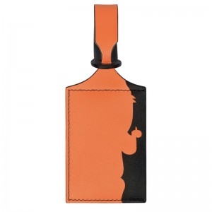 Orange - Leather Longchamp LGP Travel Luggage tag Women Accessories | AU8187VR