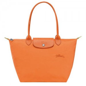 Orange - Recycled canvas Longchamp Le Pliage Green M Tote Women Shoulder Bags | AU7598YX