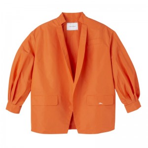 Orange - Technical taffeta Longchamp Kimono Women Jackets | AU8535UZ