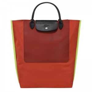 Paprika - Canvas Longchamp Cabas M Tote Men Handbag | AU8929HA