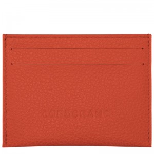 Paprika - Leather Longchamp Le FoulonnÉ Men Card Holder | AU9051EB