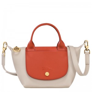 Paprika - Leather Longchamp Le Pliage Xtra XS Handbag Women Mini Bags | AU7015YX