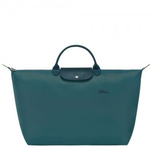 Peacock - Recycled canvas Longchamp Le Pliage Green S Women Travel Bags | AU8125DF