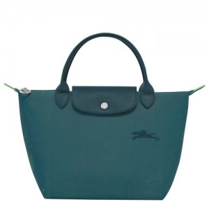 Peacock - Recycled canvas Longchamp Le Pliage Green S Women Handbag | AU7351LI