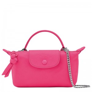 Pink - Leather Longchamp Le Pliage Xtra XS Pouch Women Mini Bags | AU7118UZ