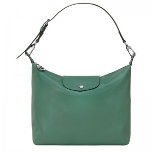 Sage - Leather Longchamp Le Pliage Xtra M Hobo Women Shoulder Bags | AU7518VR