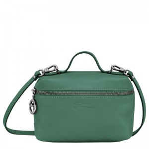 Sage - Leather Longchamp Le Pliage Xtra XS Vanity Women Crossbody Bags | AU7387EB