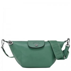 Sage - Leather Longchamp Le Pliage Xtra XS Crossbody Women Shoulder Bags | AU7568NW