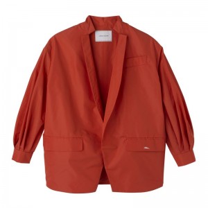 Tomato - Technical taffeta Longchamp Kimono Women Jackets | AU8553NW