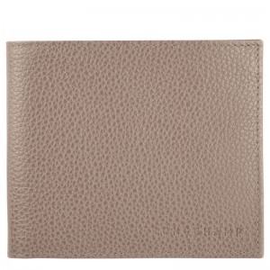 Turtledove - Leather Longchamp Le FoulonnÉ Men Wallets | AU8998WN