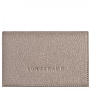 Turtledove - Leather Longchamp Le FoulonnÉ Men Card Holder | AU9037SG