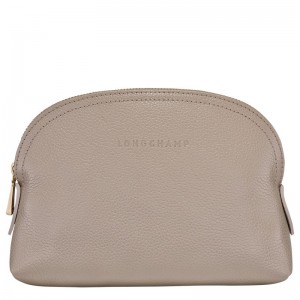 Turtledove - Leather Longchamp Le FoulonnÉ Men Pouches | AU9061DF