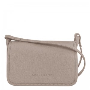 Turtledove - Leather Longchamp Le FoulonnÉ XS Clutch Women Crossbody Bags | AU7394PJ