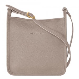 Turtledove - Leather Longchamp Le FoulonnÉ S Women Crossbody Bags | AU7477SG