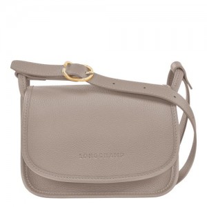 Turtledove - Leather Longchamp Le FoulonnÉ S Women Crossbody Bags | AU7487WN