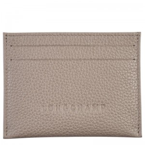 Turtledove - Leather Longchamp Le FoulonnÉ Women Card Holder | AU7900TC