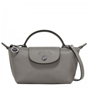 Turtledove - Leather Longchamp Le Pliage Xtra XS Pouch Women Mini Bags | AU7105ZU