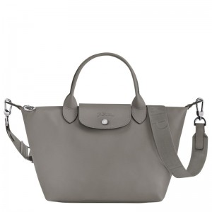 Turtledove - Leather Longchamp Le Pliage Xtra S Women Handbag | AU7186PJ