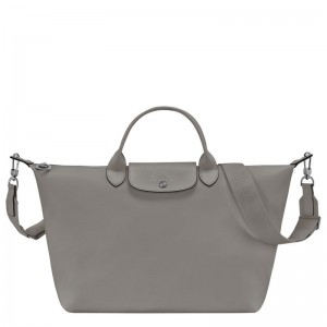 Turtledove - Leather Longchamp Le Pliage Xtra L Men Handbag | AU8924XY