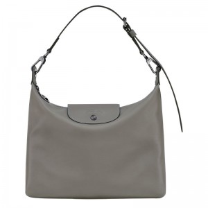 Turtledove - Leather Longchamp Le Pliage Xtra M Hobo Women Shoulder Bags | AU7517BE