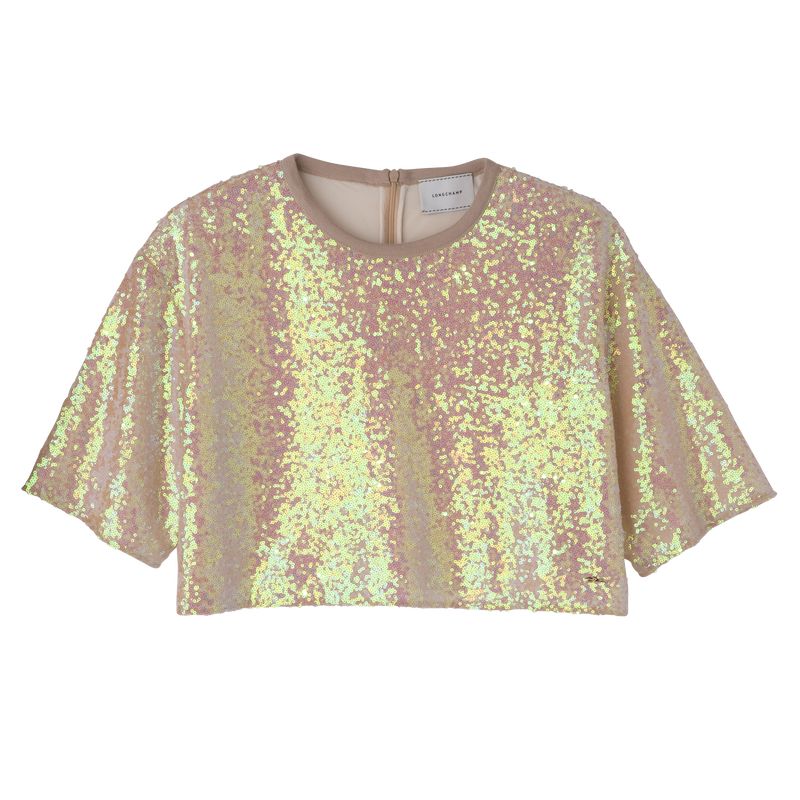 Ballerina - Glitter Longchamp Crop Women Tops | AU8641OK