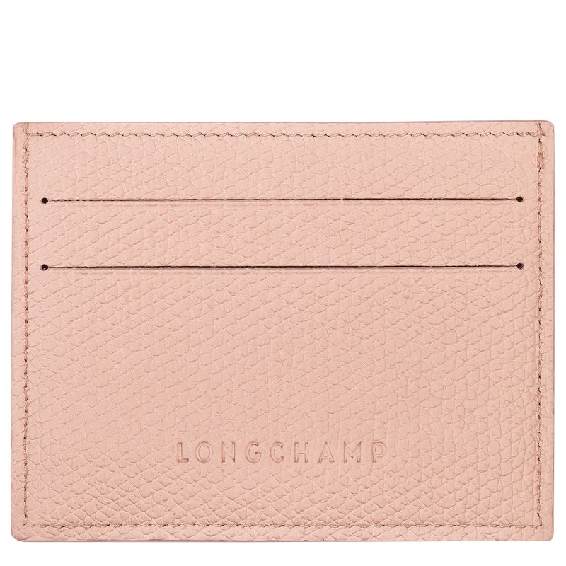 Ballerina - Leather Longchamp Le Roseau Women Card Holder | AU7919GS