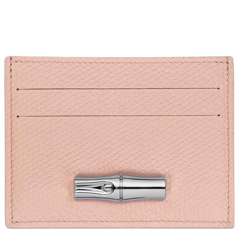 Ballerina - Leather Longchamp Le Roseau Women Card Holder | AU7919GS