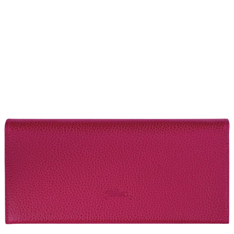 Beetroot - Leather Longchamp Le FoulonnÉ Continental Women Wallets | AU7849RV