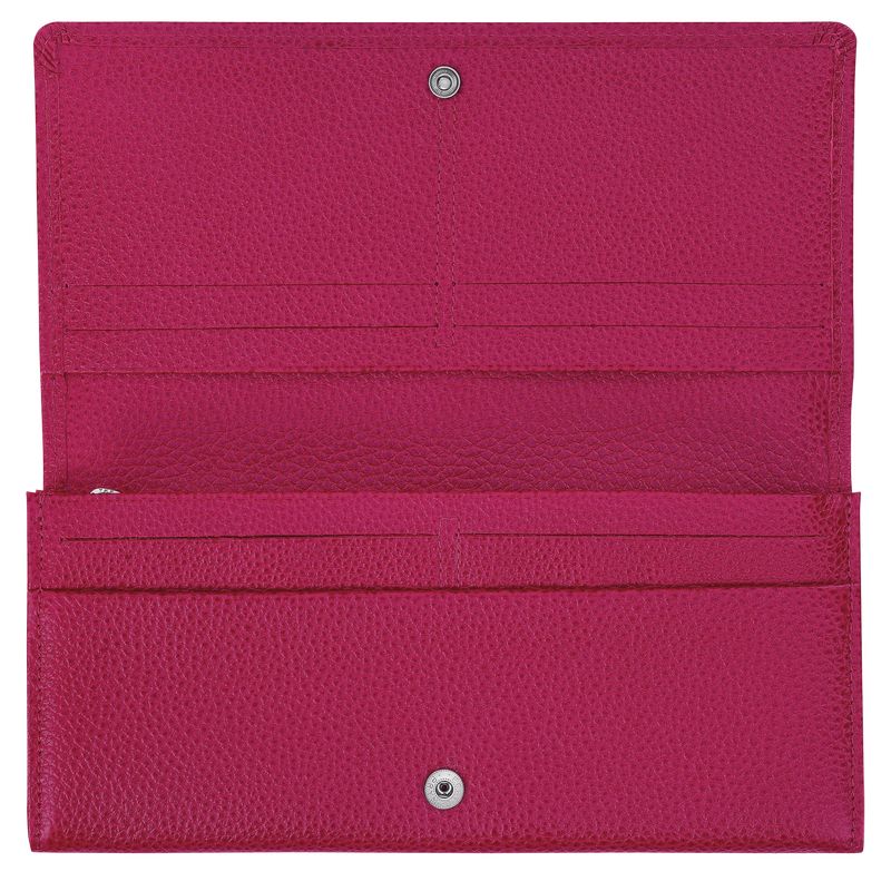 Beetroot - Leather Longchamp Le FoulonnÉ Continental Women Wallets | AU7849RV