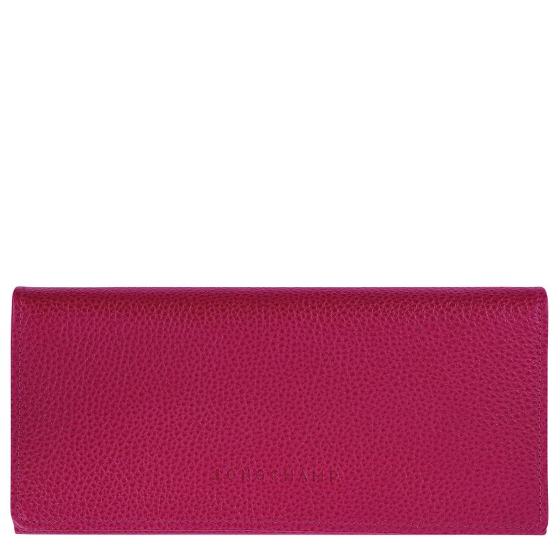 Beetroot - Leather Longchamp Le FoulonnÉ Continental Women Wallets | AU7849RV