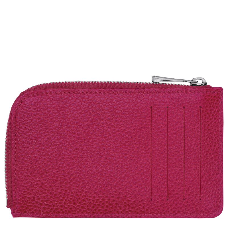 Beetroot - Leather Longchamp Le FoulonnÉ Men Card Holder | AU9047WN