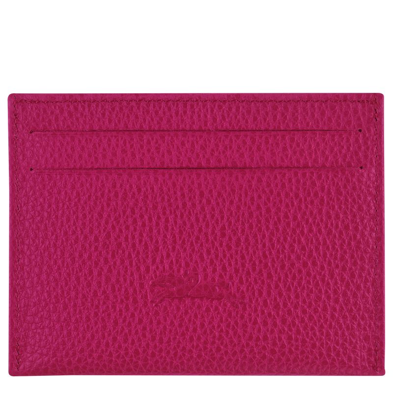 Beetroot - Leather Longchamp Le FoulonnÉ Men Card Holder | AU9049QM