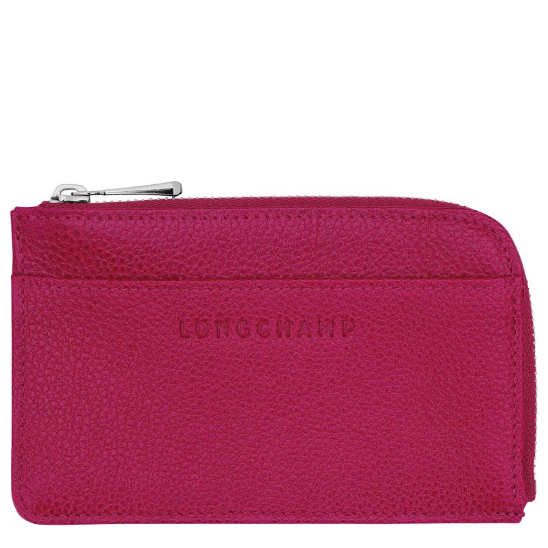 Beetroot - Leather Longchamp Le FoulonnÉ Women Card Holder | AU7917DF