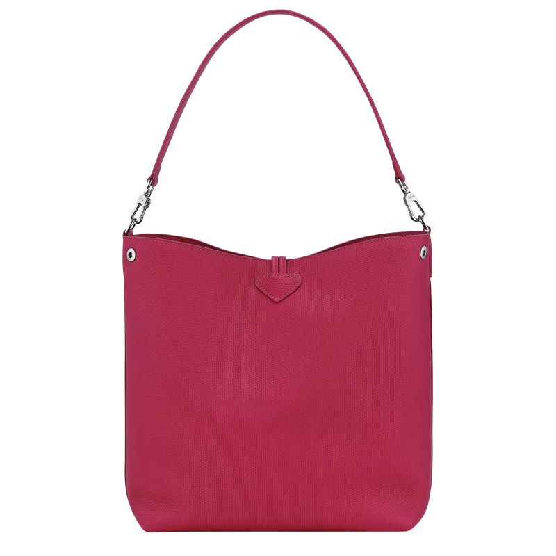 Beetroot - Leather Longchamp Le Roseau M Shoulder Women Shoulder Bags | AU7551AH