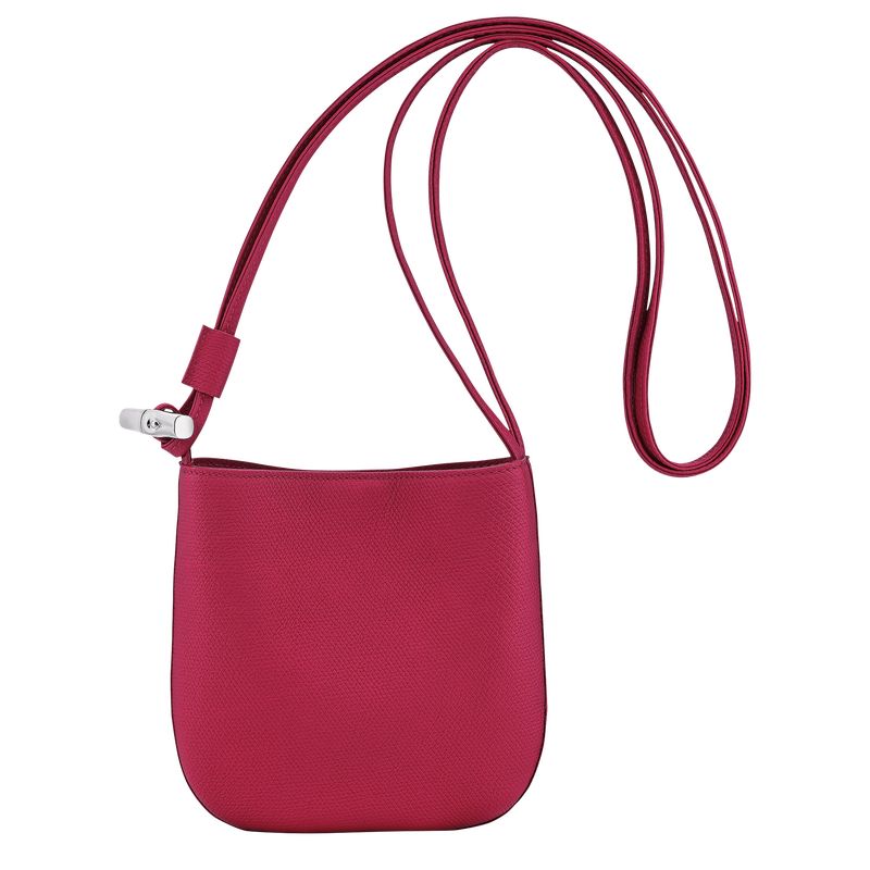 Beetroot - Leather Longchamp Le Roseau S Women Crossbody Bags | AU7438WN