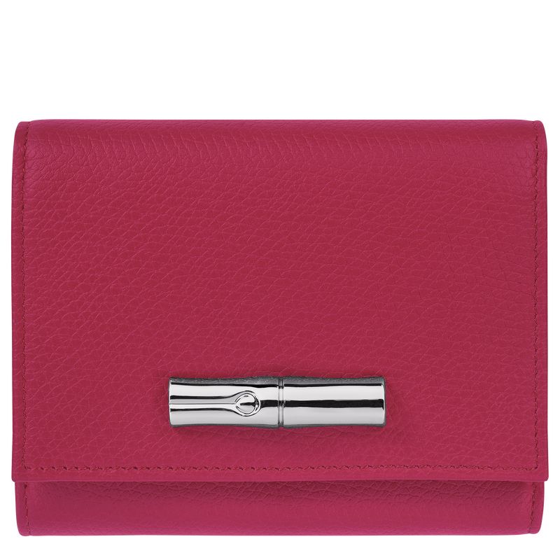 Beetroot - Leather Longchamp Le Roseau Women Wallets | AU7863AH