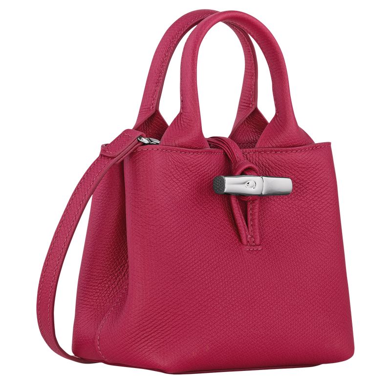 Beetroot - Leather Longchamp Le Roseau XS Women Handbag | AU7296HA