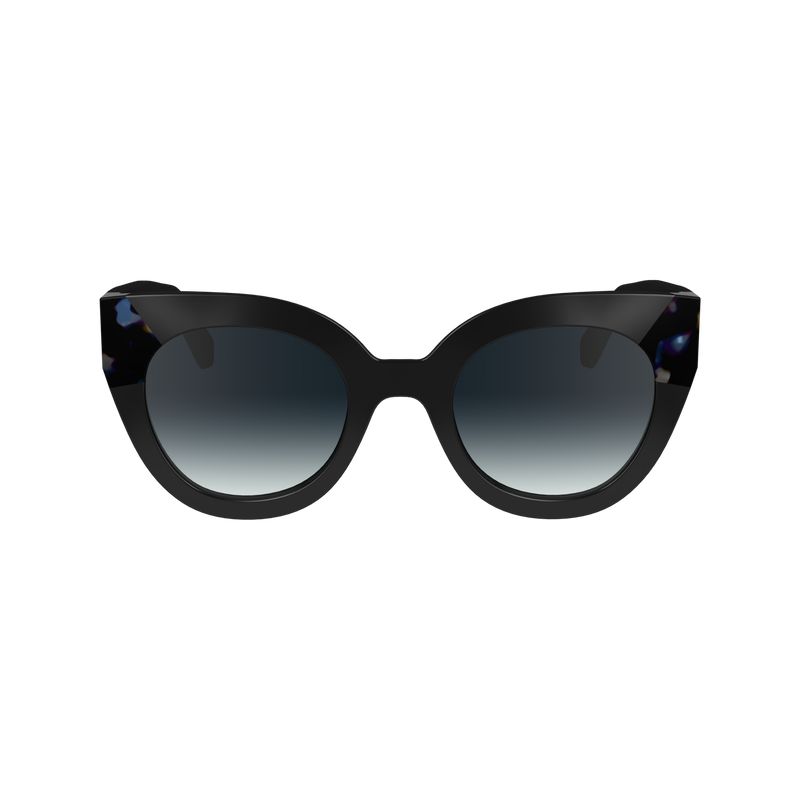 Black/Blue Havana - Acetate Longchamp Women Sunglasses | AU8471YX