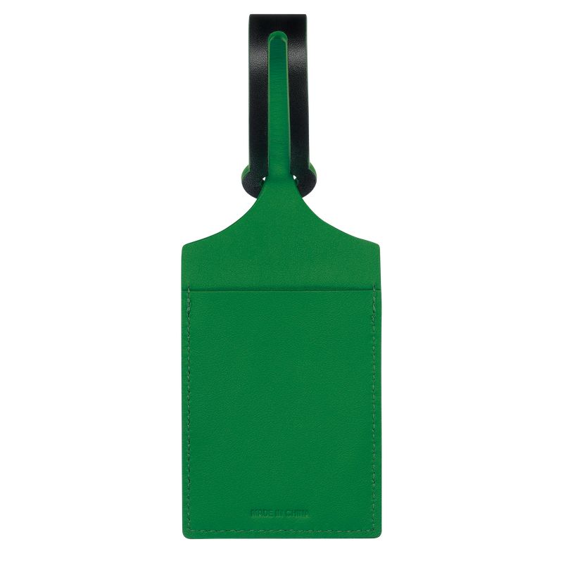 Black/Green - Leather Longchamp LGP Travel Luggage tag Women Accessories | AU8173OK