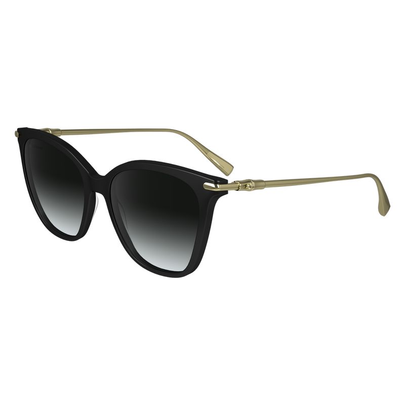 Black - Acetate / Metal Longchamp Women Sunglasses | AU8470UZ