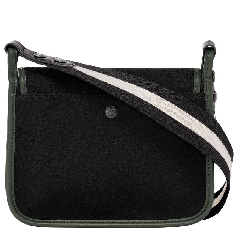 Black - Canvas Longchamp Le FoulonnÉ M Women Crossbody Bags | AU7413BE