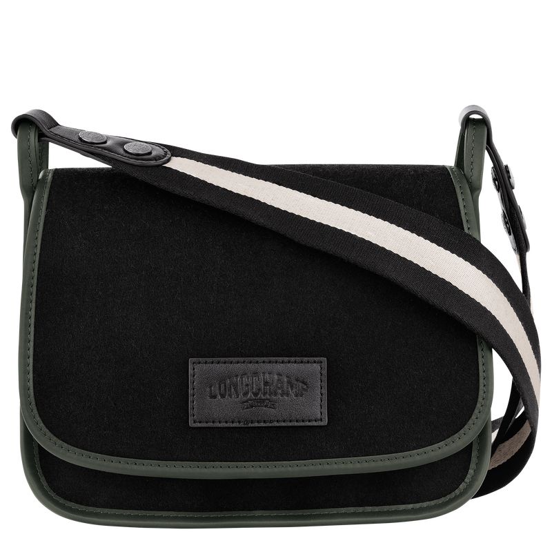 Black - Canvas Longchamp Le FoulonnÉ M Women Crossbody Bags | AU7413BE